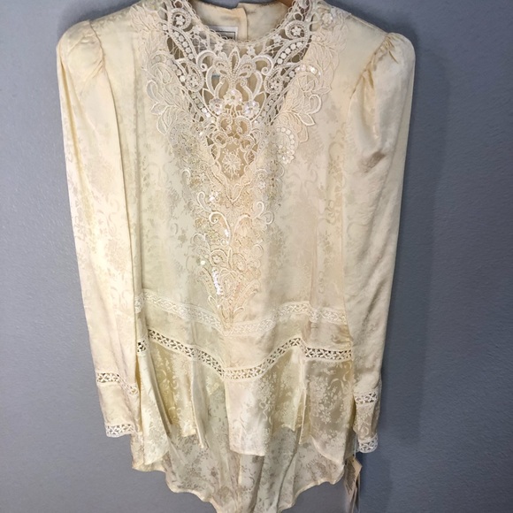 Jessica McClintock Tops - Vtg Jessica McClintock Silk Iridescent Tunic 10